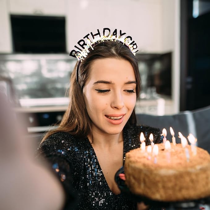 CIEHER Birthday Girl Headband Birthday Crown - Image 2