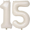 40 In Cream white Number Balloons Helium Foil Mylar Balloon Digital 15 | by Exquisitehighqualitypartydecorationstomeetyoureveryneed%EF%BC%81