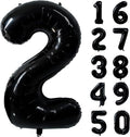 40 inch Black 2 Number Balloon Giant Foil Helium Balloons Black Large Digital by Yeodong
