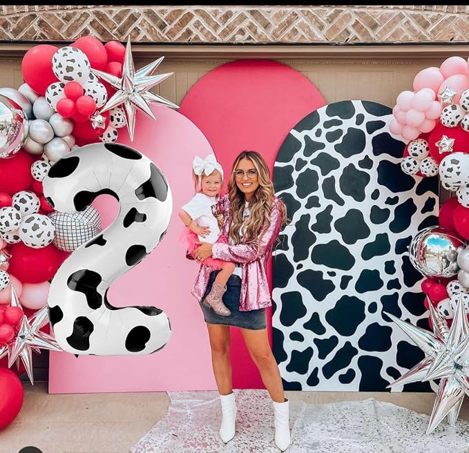 Cow Print Number 2 Balloon 40 inch, Cow Birthday Party Balloons Decorations | - Image 7