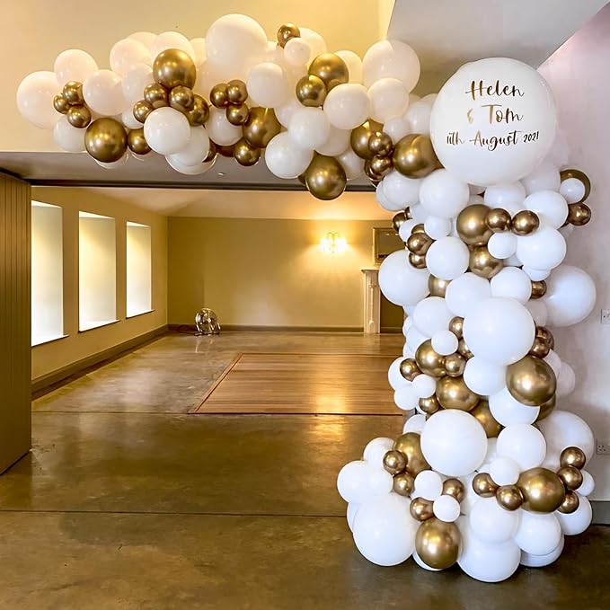 Voircoloria 110pcs White Latex Party Balloons, 12inch | - Image 5