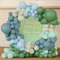 130Pcs Sage Green Dusty Blue Balloon Garland Arch Kit, by BlissBash