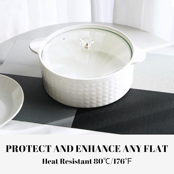 Placemats Set of 12 Vinyl/Plastic Woven Place Mats - Image 4