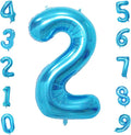 Blue 2 Number Balloon, 40 Inch, Mylar Foil, by Unknown