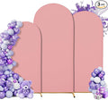Wedding Arch Cover Spandex Arch Backdrop Cover (7.2FT,6.6FT,6FT) Set of 3 Arch Stand Cover Arch Covers Stretchy Backdrop for Wedding Birthday Party Decoration Baby Shower (Pink)