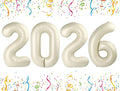 2026 Balloon Numbers Party Decorations, 40In Cream Balloons by Mluchee