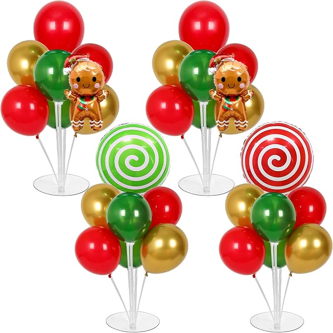 4 Sets Christmas Party Balloons Stand Kit by Naozinebi