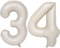 40 In Cream white Number Balloons Helium Foil Mylar Balloon Digital 34 | by Exquisitehighqualitypartydecorationstomeetyoureveryneed%EF%BC%81