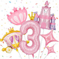 Minyu 6-Piece Princess Theme Party Decoration Set: Princess Carriage + Pink by Unknown