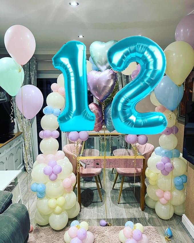 18 Balloon 40 inch Light Blue Number Balloons - Image 4