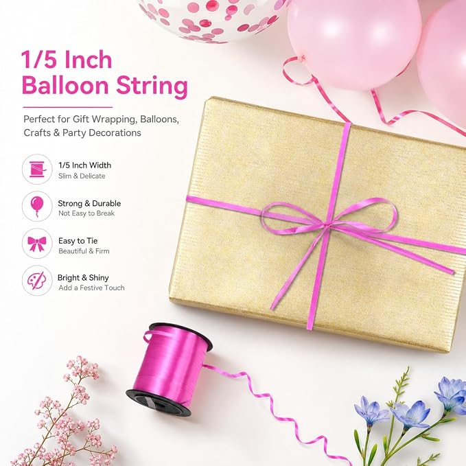 12 Roll 9000ft Curling Ribbons, 1/5 Inch Balloon String - Image 5