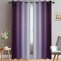 Yakamok Ombre Curtains Purple and Greyish White by Yakamok
