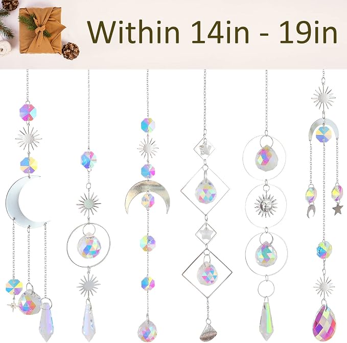 6Pieces Crystal Suncatchers for Window Hanging Sun Catcher - Image 3