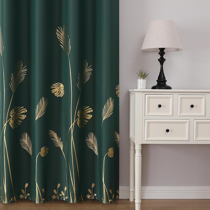 Green Thermal Insulated Blackout Curtains 72 Inches Long - Image 2