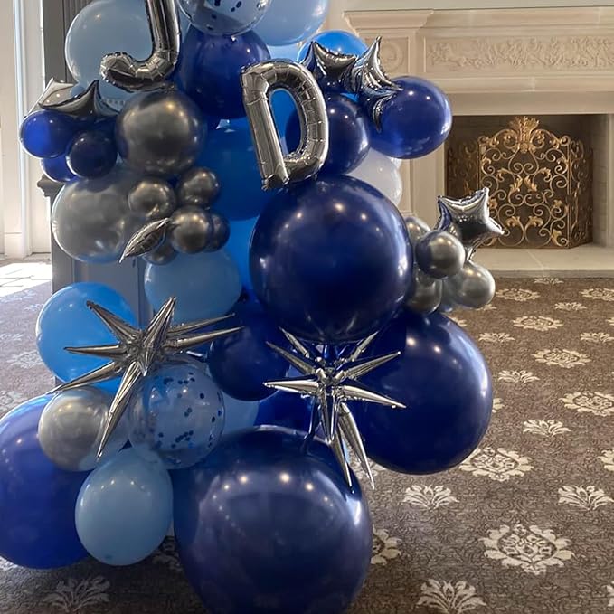 Explosion Star Foil Balloons- 12 Point Star Balloons Silver Spike Balloons | - Image 7