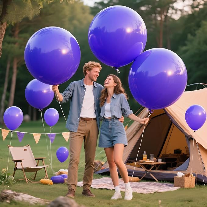 Purple Big Balloons 32pcs, 18 Inch Large Latex Giant Heavy Duty Balloons - Image 7