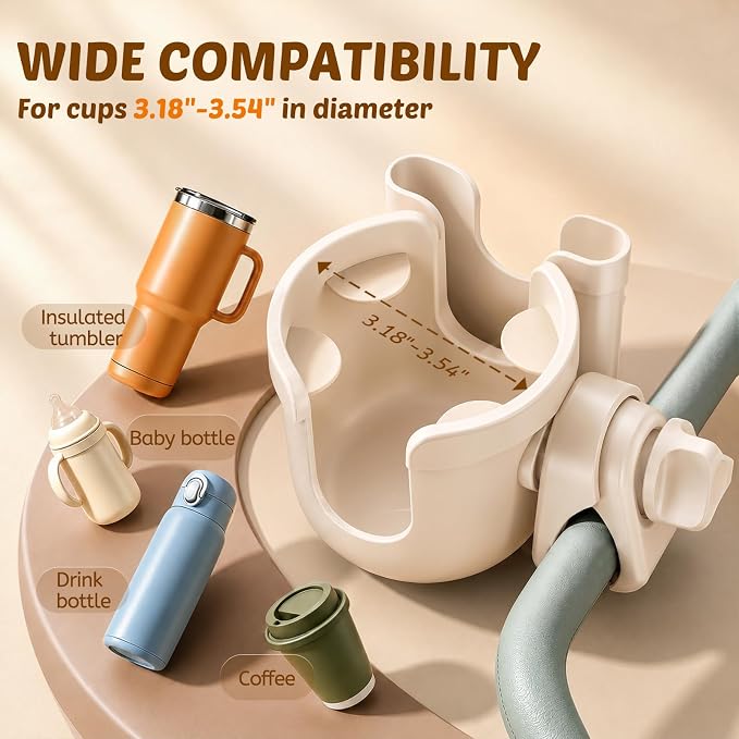 Cup Holder for Walker: Stroller Cup Holder Attachment - Image 3