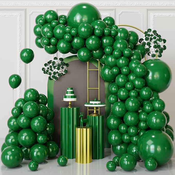 Dark Green Balloons Garland Arch Kit, Anniversary by FQZYLCH