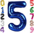 40 Inch Night Blue Number 5 Balloon, 5th Blue Birthday Party Decorations | 40 by Hadoife
