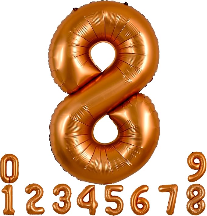 TONIFUL 40 Inch Orange Large Numbers Balloon 0-9 Birthday Party Decorations by TONIFUL