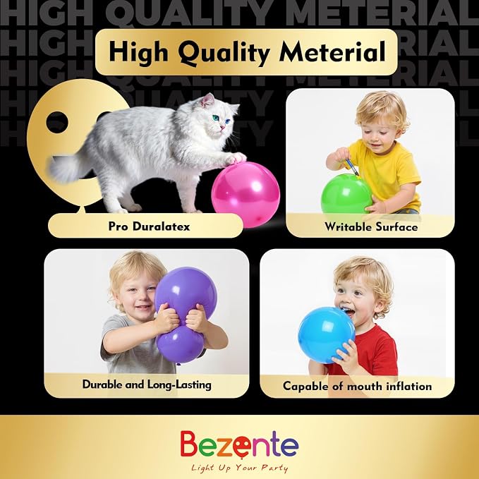 Pro Duralatex Royal Blue Extra-Thick Balloons 100 Pack 12 inch | Blue Balloons - Image 2