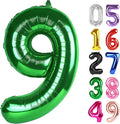 Green Number 9 Balloon 40 Inch, 9th Birthday Party Decorations Men Women | Foil by IWERP