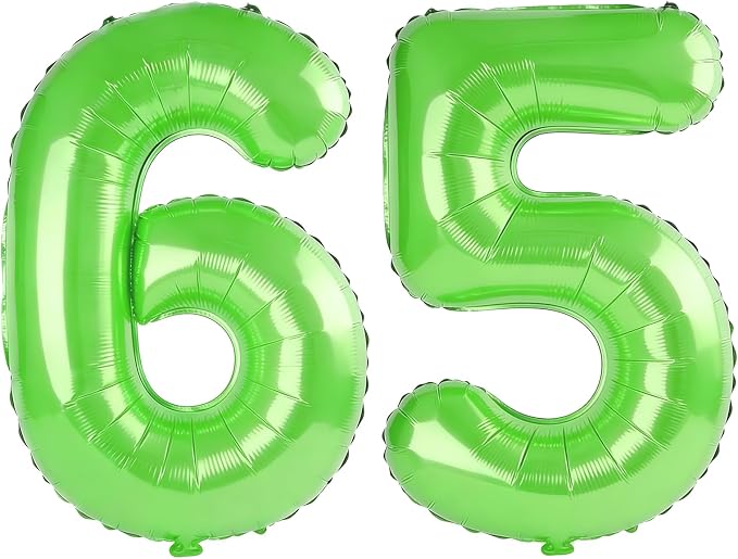 40 Inch Number 65 Balloons for 65th Birthday Party Decorations, 0-100 Fruit by FOBELEC