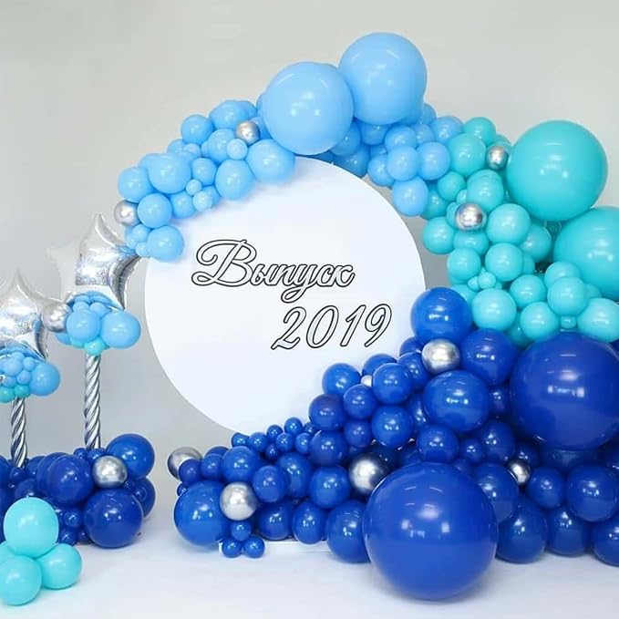 Voircoloria 130pcs Royal Blue Balloons Garland Arch Kit, 18 12 10 5 Inch | - Image 5