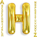 AULE 40 Inch Gold H Balloon Letter Foil A-Z Birthday Big Alphabet | Birthday by AULE