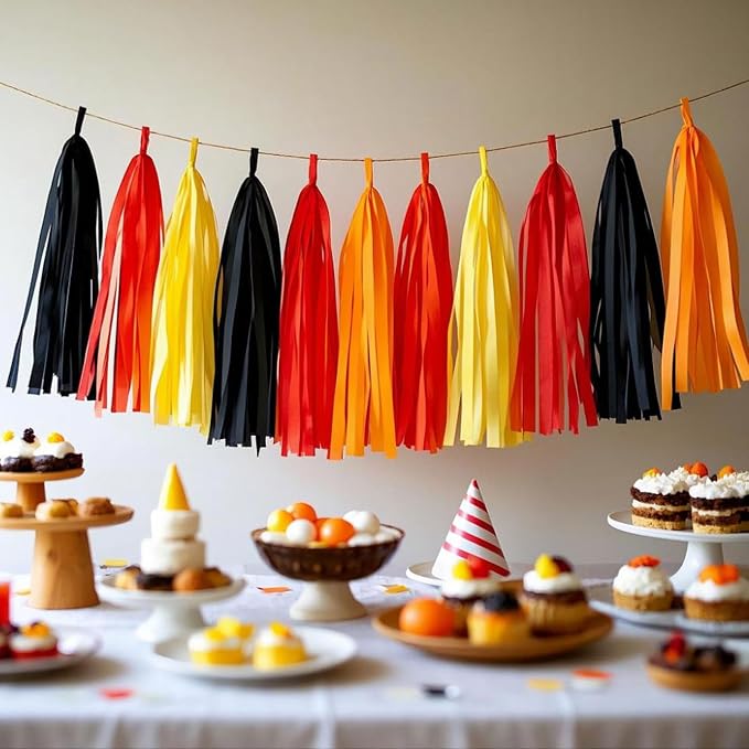 Fire Truck Tissue Tassel Garland - Image 2