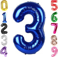 40 Inch Night Blue Number 3 Balloon, 3rd Blue Birthday Party Decorations | 40 by Hadoife