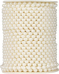 82 Feet Crafts Faux Pearl Roll 6mm Pearl Garland for Wedding Centerpiece Backdrop Christmas Tree and Flowers Decoration DIY (Ivory)