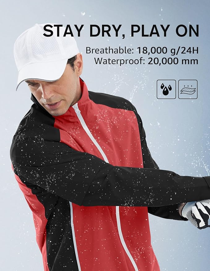 fit space Waterproof Golf Rain Suits for Men Performance Rain Jackets and Pants for All Sports