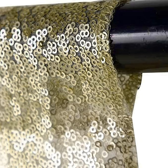 JYFLZQ Champagne Sequin Backdrop Curtains 2ft x 8ft 2 Panel Glitter Photo Booth - Image 7