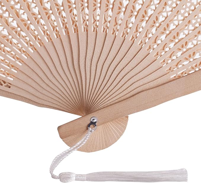 50 Sets Wooden Hand Fan Wood Handheld Folding Fans - Image 6