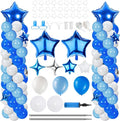 Gejoy 110 Pcs Blue White Balloons Column Stand Kit Adjustable Tower Stand from by Gejoy