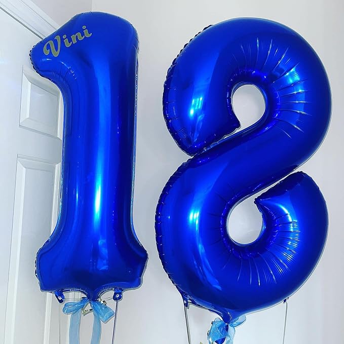 40 Inch Navy Blue 45 Balloons Giant Number 45 Balloons Navy Blue 45 Birthday - Image 4