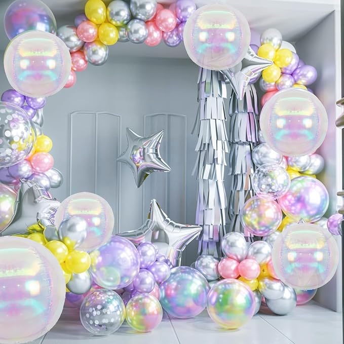 22 Inch Iridescent Balloons, 22 Inch Big Round Foil Balloon - Image 5