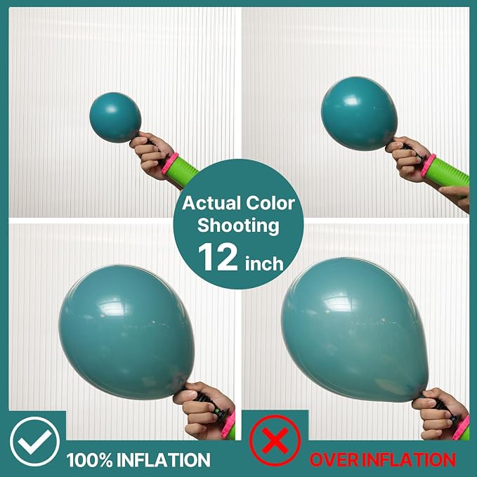 PartyWoo Slate Blue Balloons 50pcs Dusty Blue Boho Neutral Color | 12 Inch - Image 3