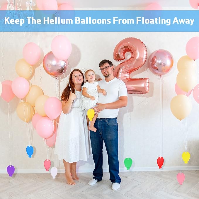 Aoriher 36 Pcs Colorful Plastic Balloon Weights Balloon Shaped Weights - Image 4