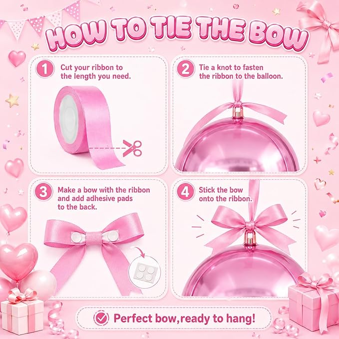 Pink Round Foil Balloons - Image 3