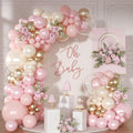 Pink and Gold Balloon Arch Kit Pearl Pink Balloon Garland Kit | 126Pcs Pastel by NUTTYBASH