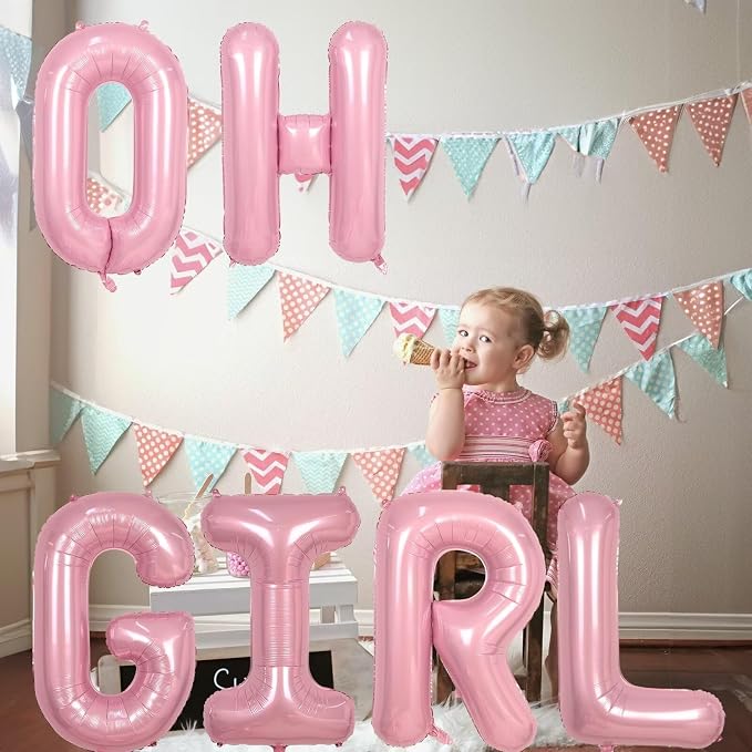 Pink Letter Balloon G, 40 Inch Big Pastel Pink Foil Helium Alphabet G Letter - Image 4