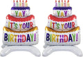 35" Standing Yay Happy Birthday Mylar Balloons 2pk | standing birthday balloon by RychifPartySupplies