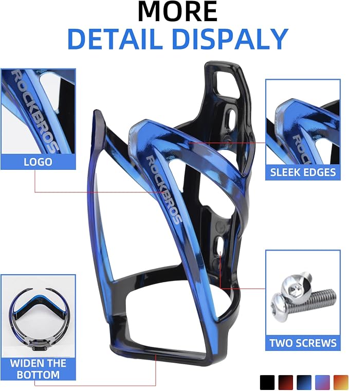 ROCKBROS Bike Water Bottle Holder Ultra-Light Bicycle Bottle Cages - Image 3