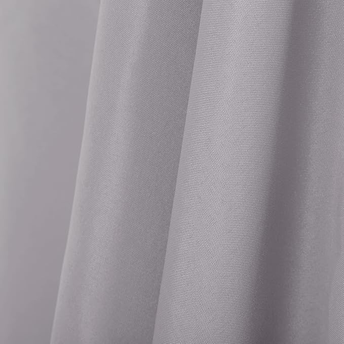 Ascoza 2pack 60x120 Inch Silver Rectangular Tablecloth 6 Feet Table Cloth in Polyester Fabric for Wedding/Banquet/Restaurant/Parties