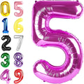 Number Balloons 40 Inch Rose Purple 4 Balloon by Argthjy