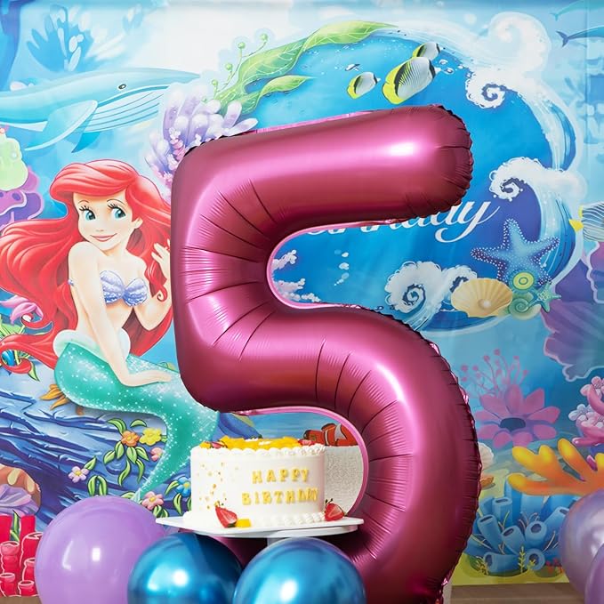 Number 9 Balloons 40 Inch Wine Red Burgundy Foil Number Balloon 9 | Wine Red - Image 5