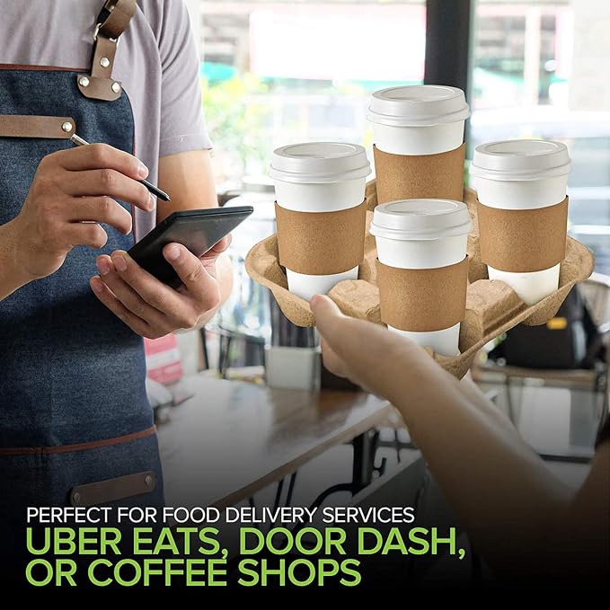 4 Cup Disposable Coffee Tray - Image 7