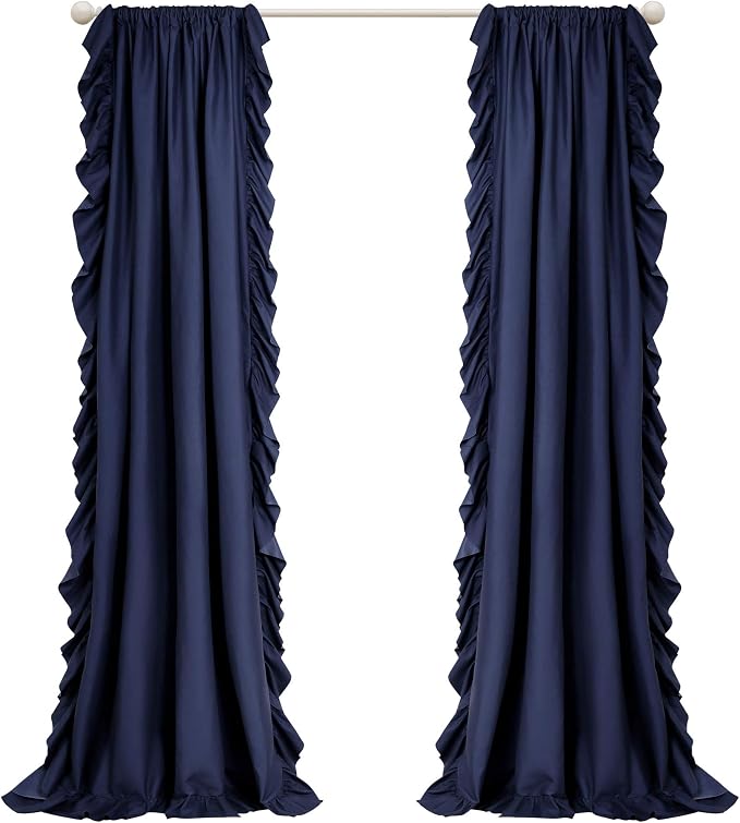 Lush Decor Reyna Ruffle Window Curtain Panel Set, Living room, or Dining Room - Image 7